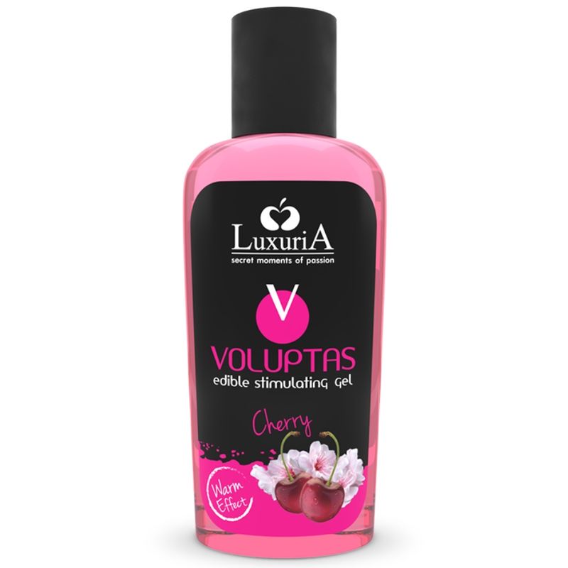 Gel stimolante commestibile Ciliegia con effetto riscaldante, flacone da 100ml.