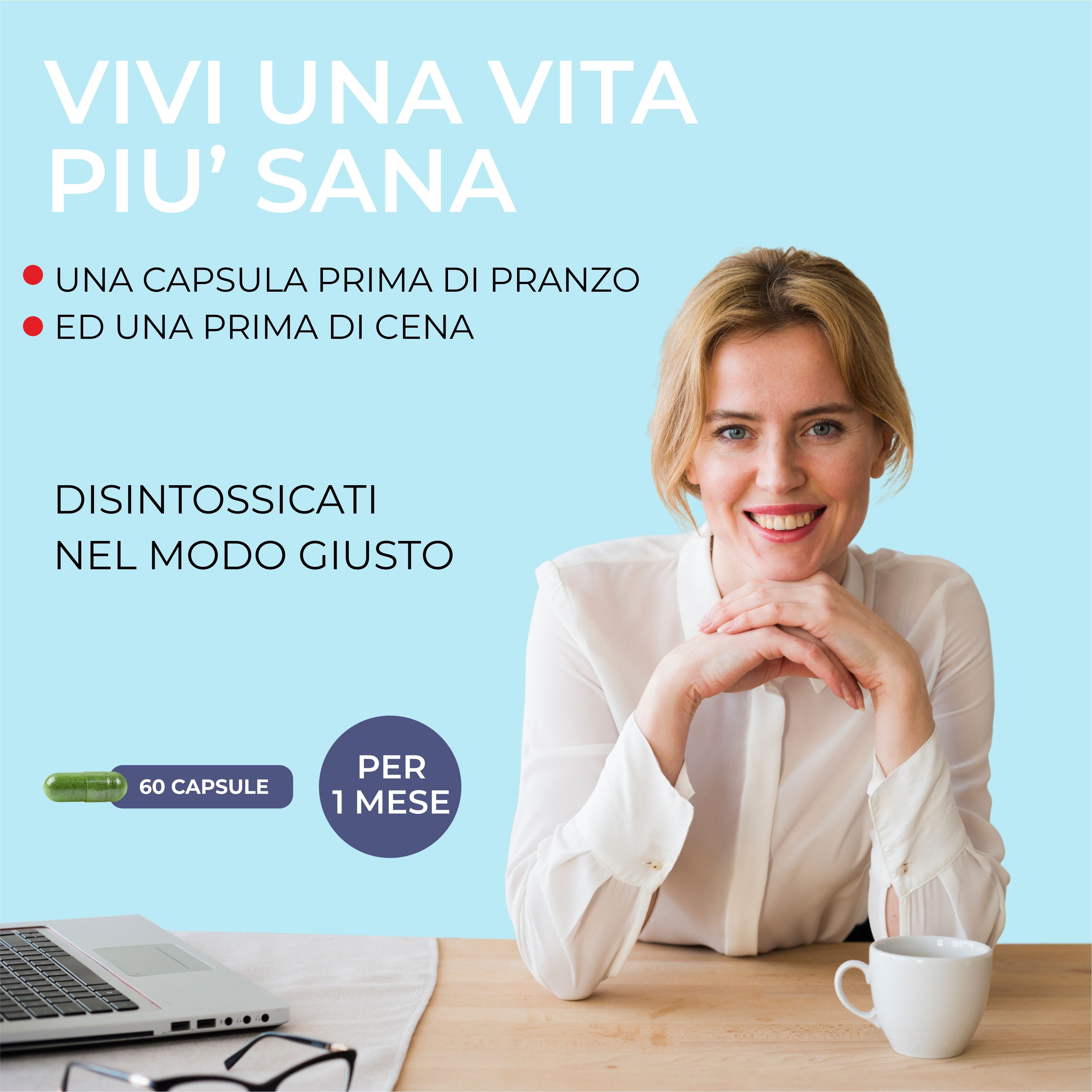Detox Depura Fegato e Intestino 60 Capsule | Depurativo Fegato, Drenante Forte con Cardo Mariano