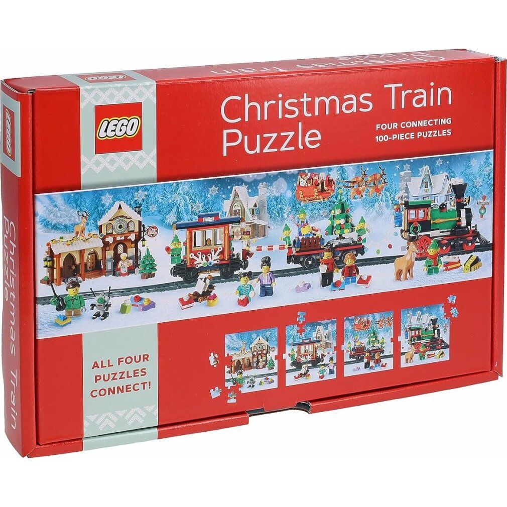 libri cronaca lego® Puzzle del treno di Natale 4x100 pezzi