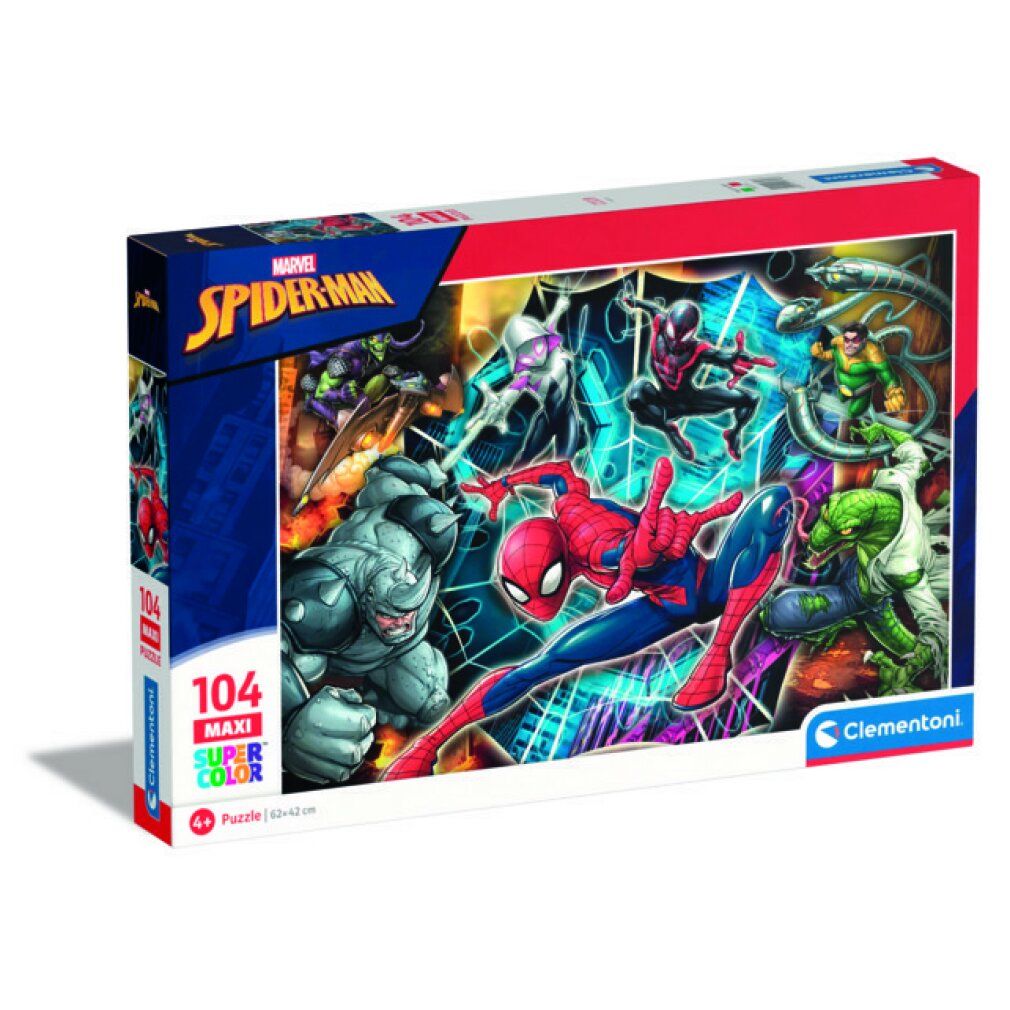 clementoni Puzzle Spiderman: pronto alla battaglia maxi 104 pezzi