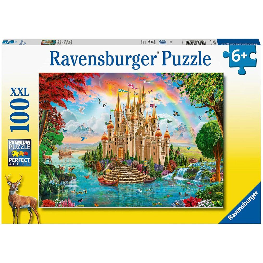 Scatola puzzle con castello, 100 pezzi, XXL. Marchio: Ravensburger. Età consigliata: 6+.