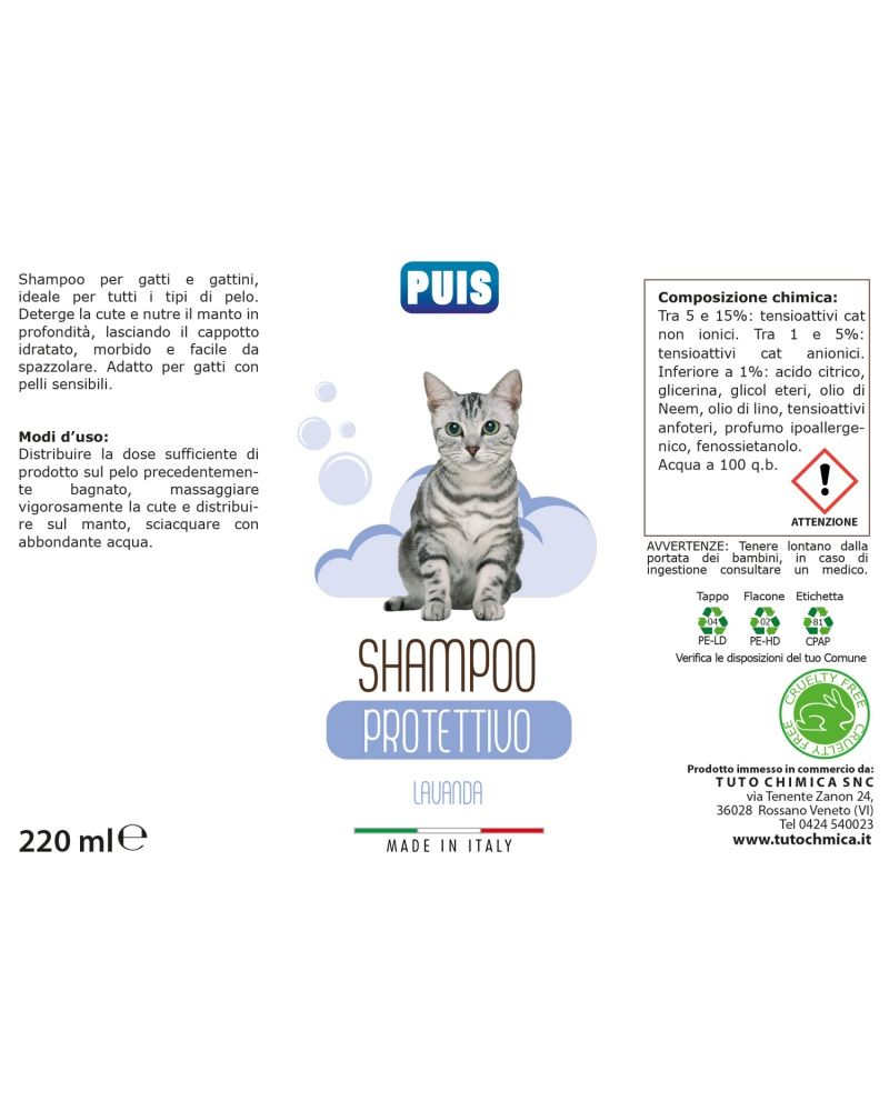 Puis Shampoo gatto protettivo Lavanda