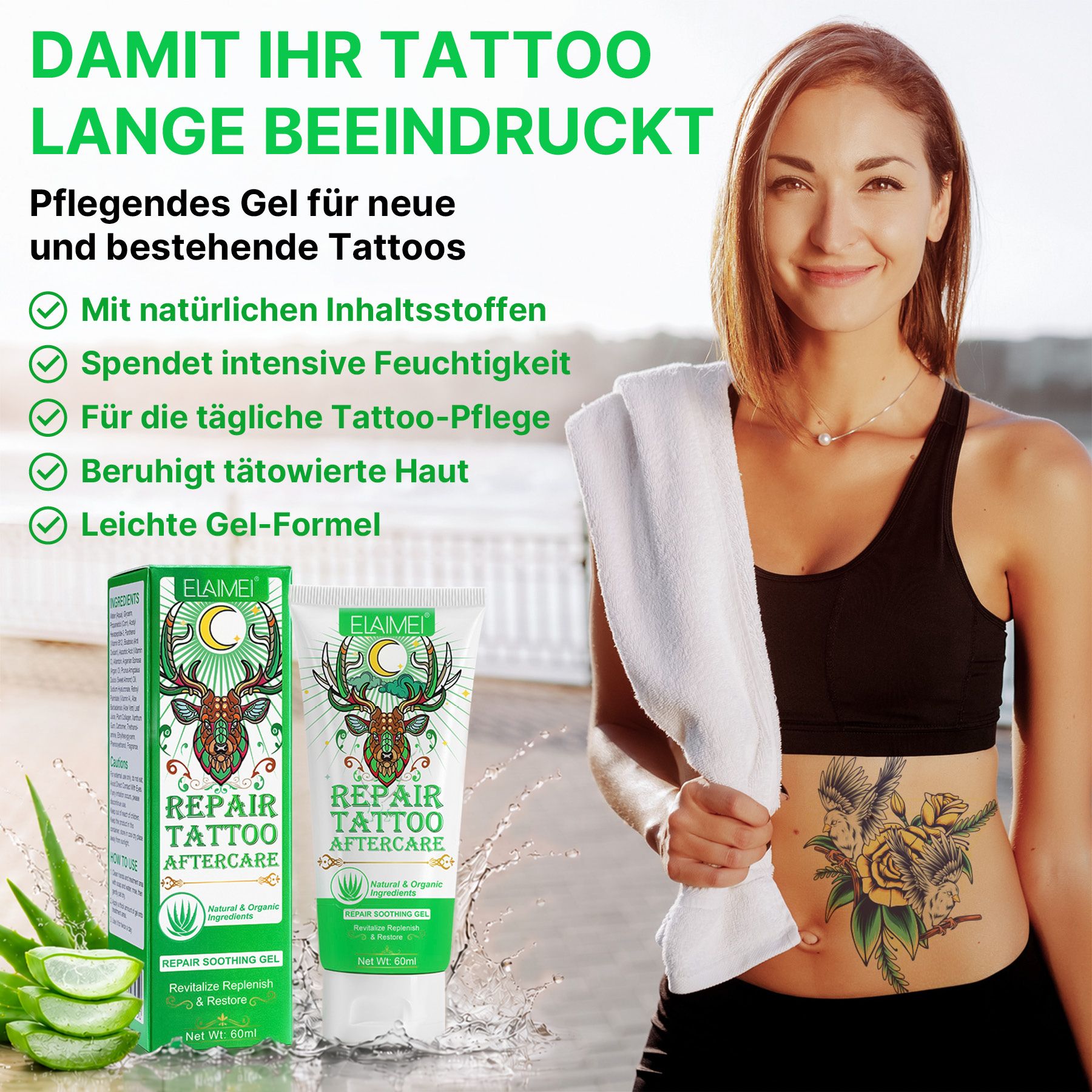 ALIVER  Crema per la cura post-tattoo