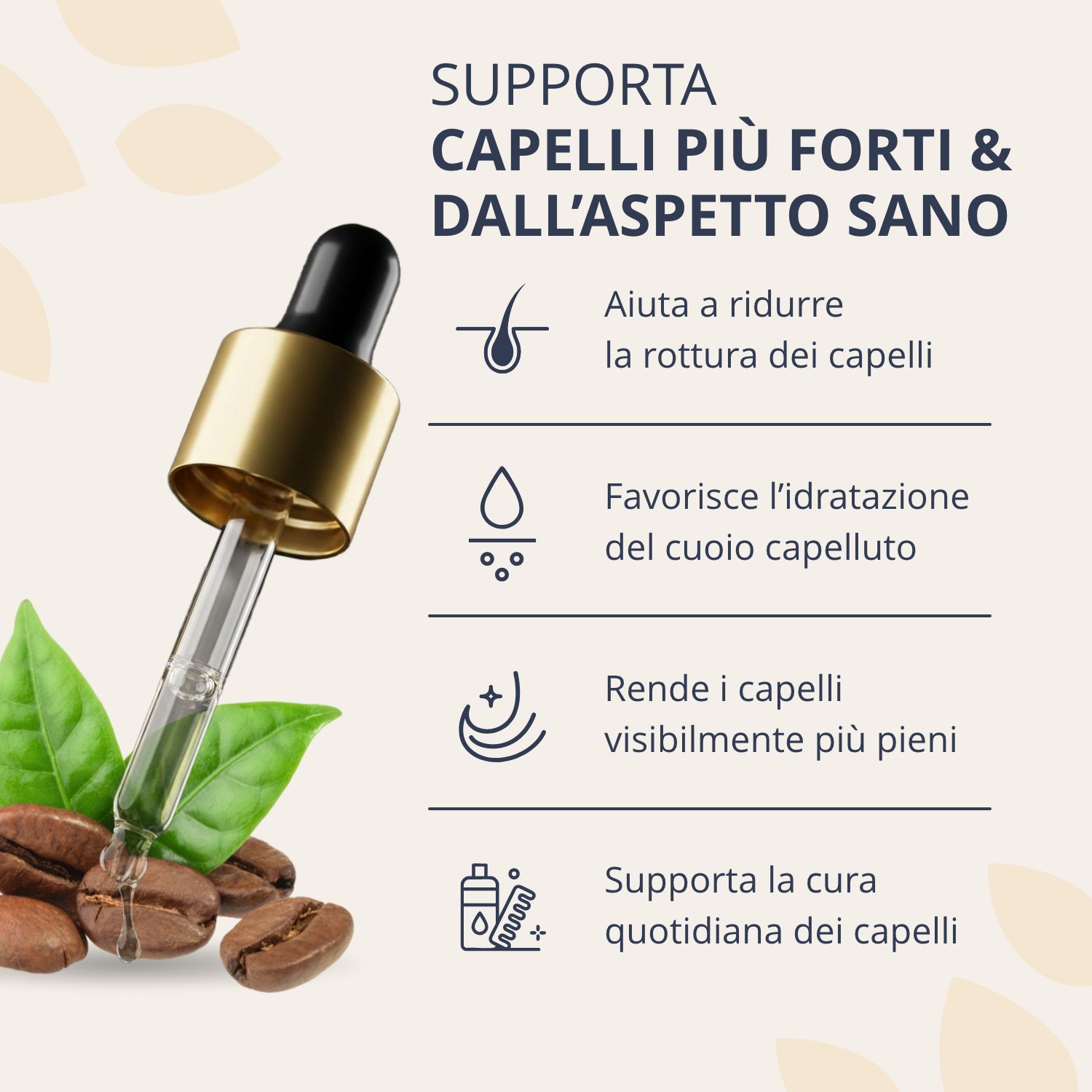 Golden Tree Hair Boost Serum supporta capelli più forti; riduce la rottura, favorisce l'idratazione.