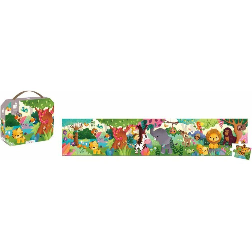 janod puzzle panoramico in astuccio Animali selvatici 36 pezzi