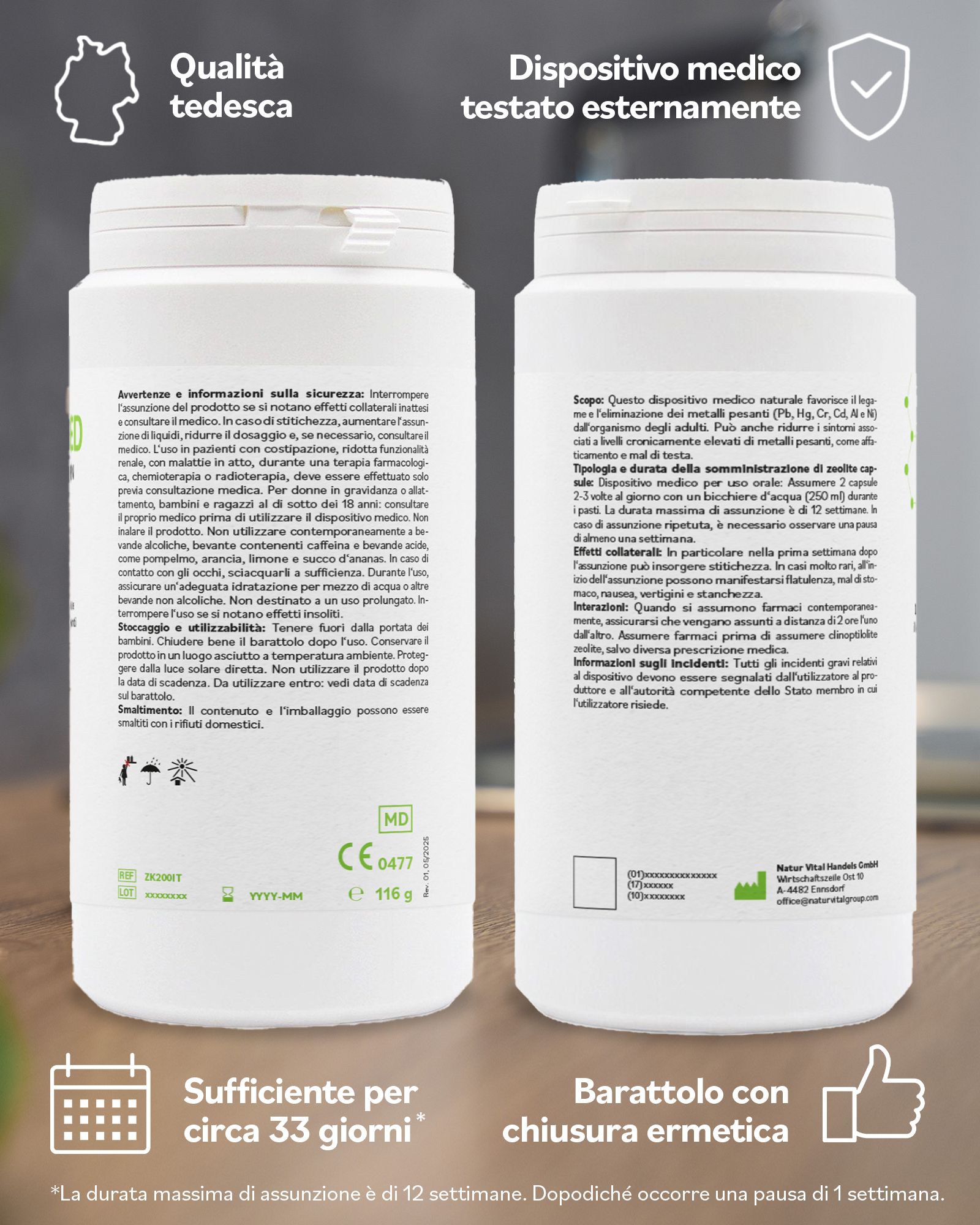 Zeolith MED Capsule Detox