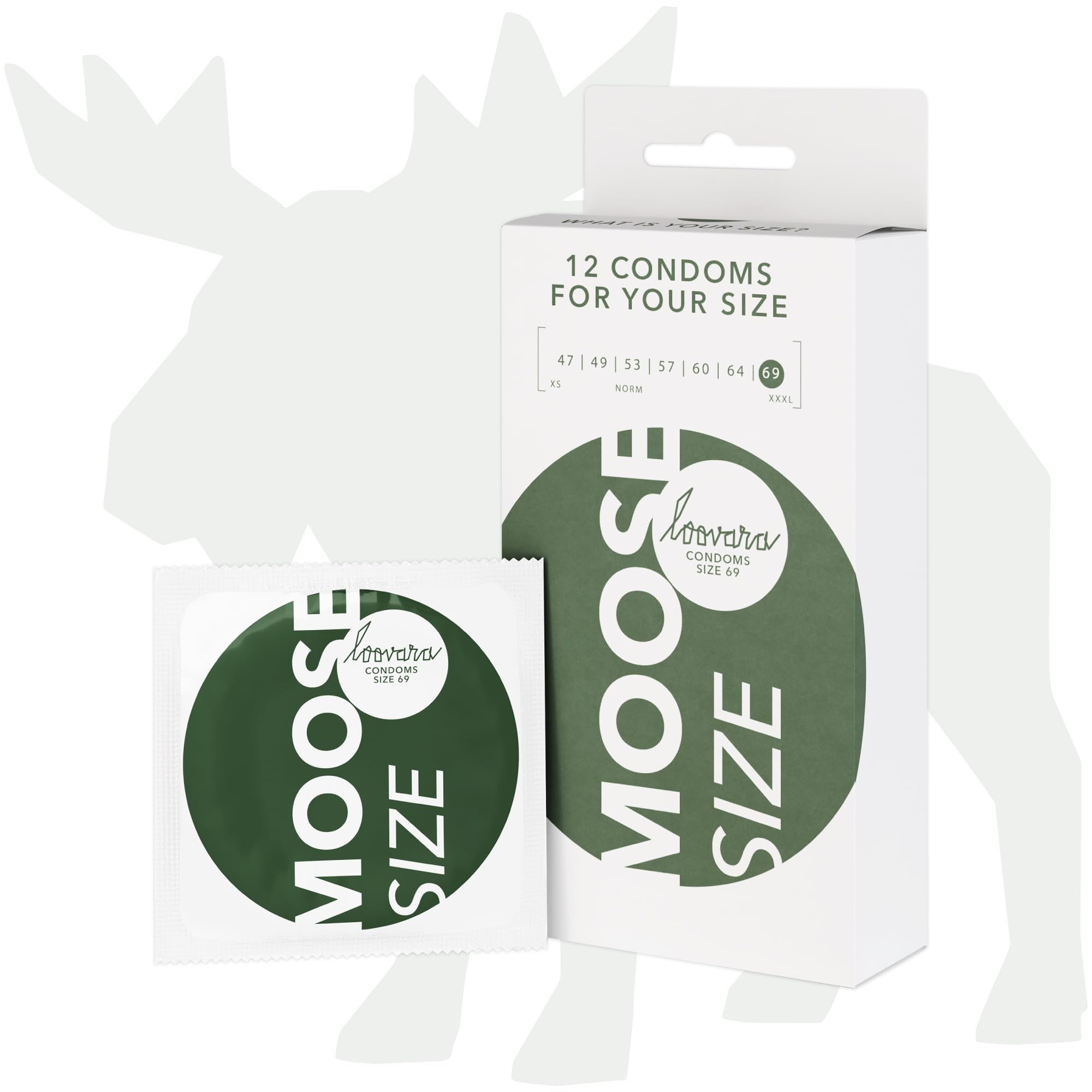 Confezione di preservativi Loovara Moose XXXL da 12 pezzi.