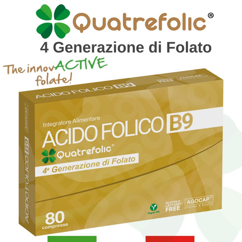 agocap - Acido Folico di 4 generazione Quatrefolic 80 compresse