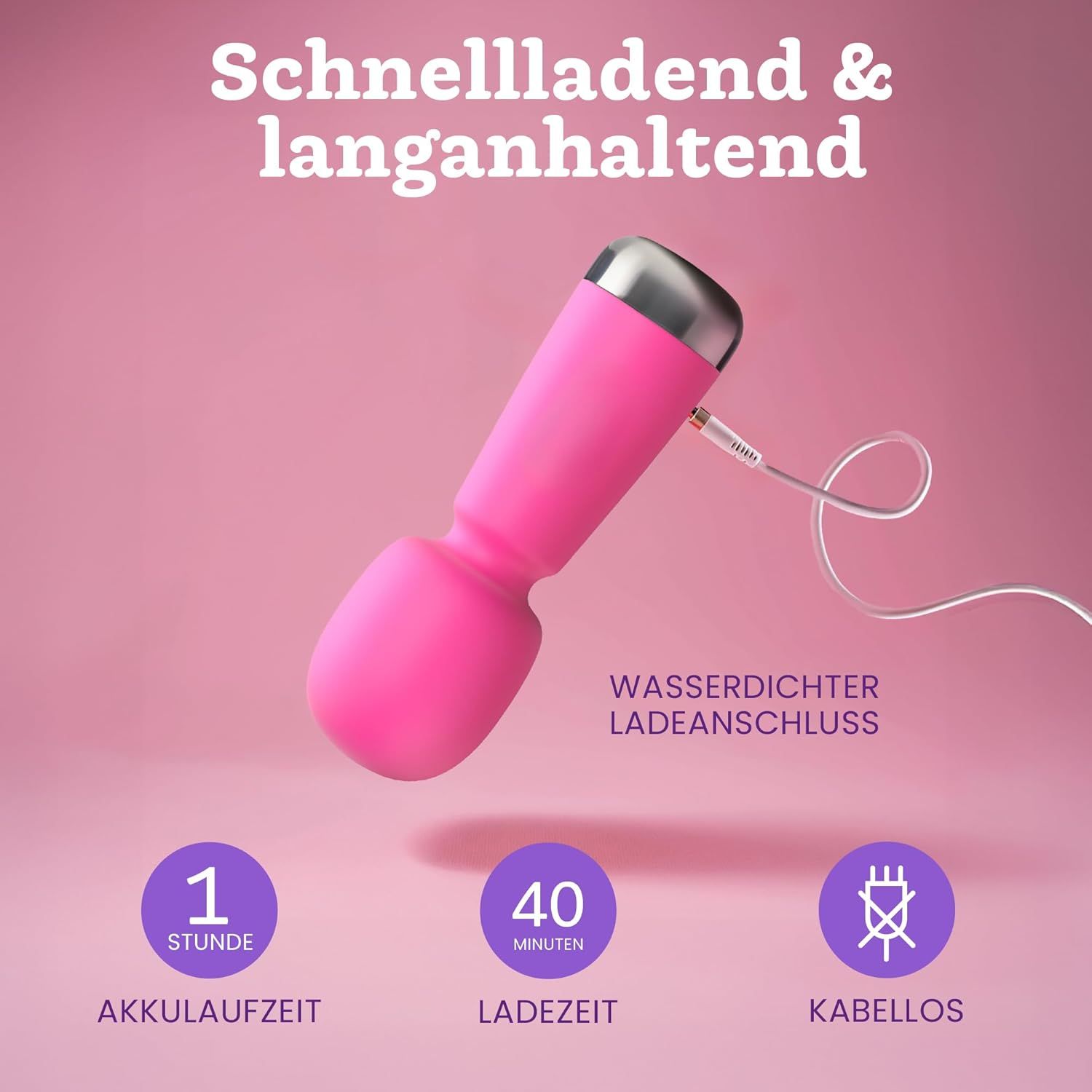 Oliver James Bullet Mini Vibratore, colore rosa