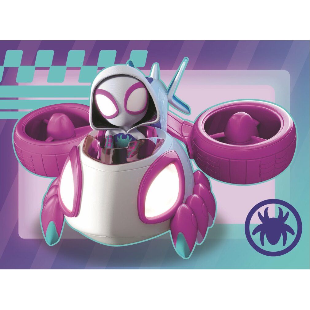 Puzzle Ghost-Spider, 20 pezzi. Ghost-Spider in un veicolo con eliche. Marchio Trefl.