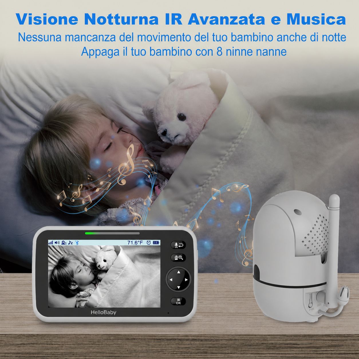Baby monitor con telecamera HelloBaby