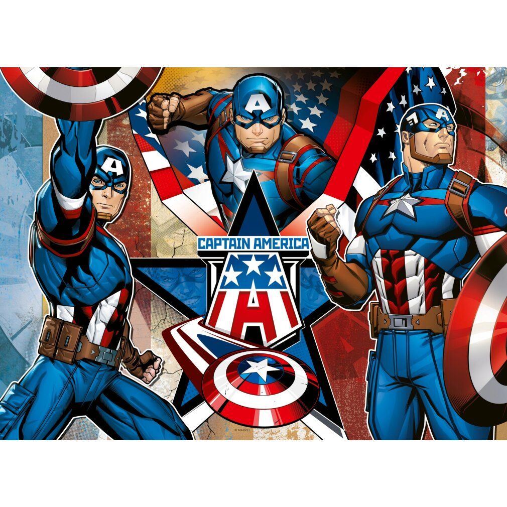 Ravensburger - Puzzle Marvel Capitan America 100p