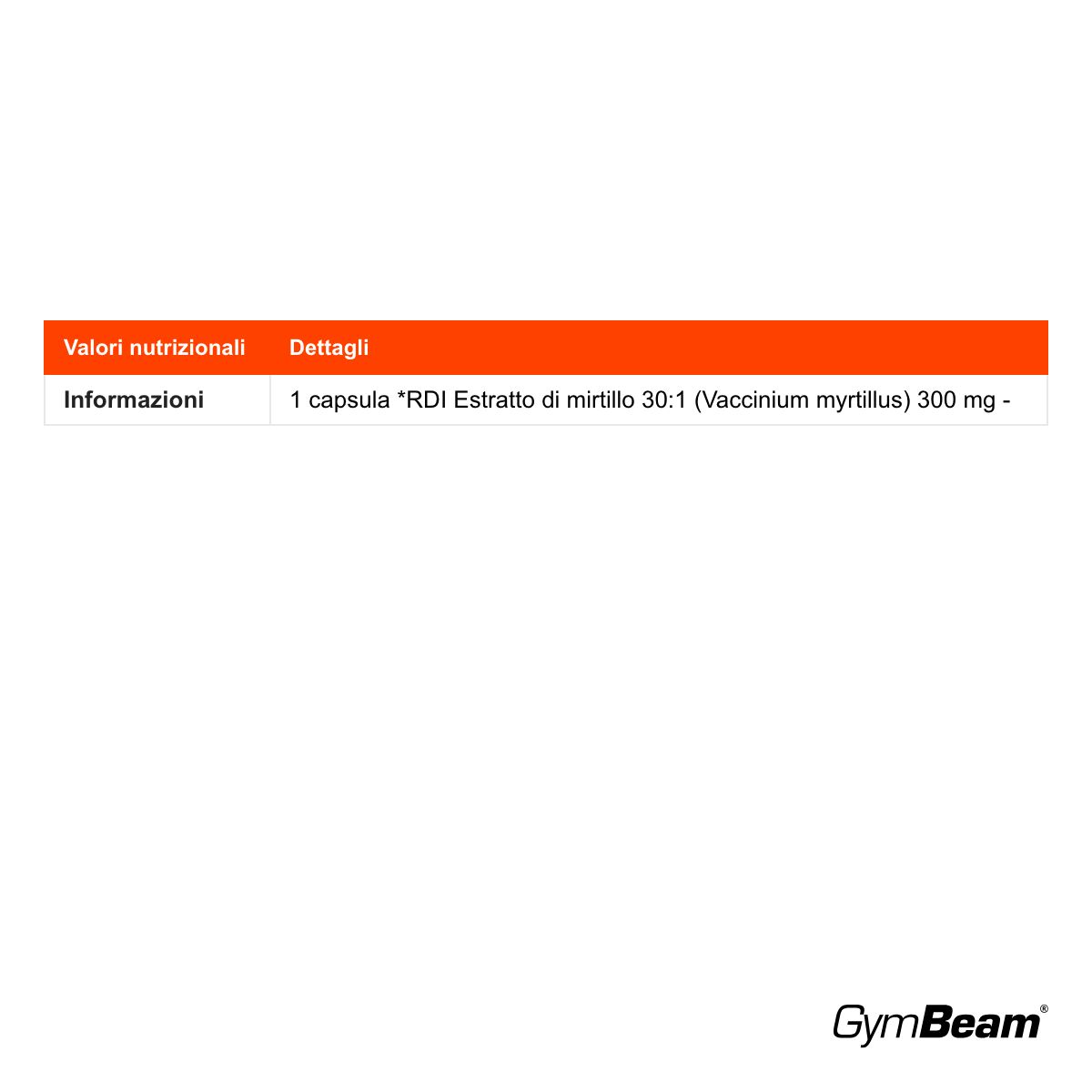 GymBeam Estratto di Mirtillo standardizzato al 25% di antociani