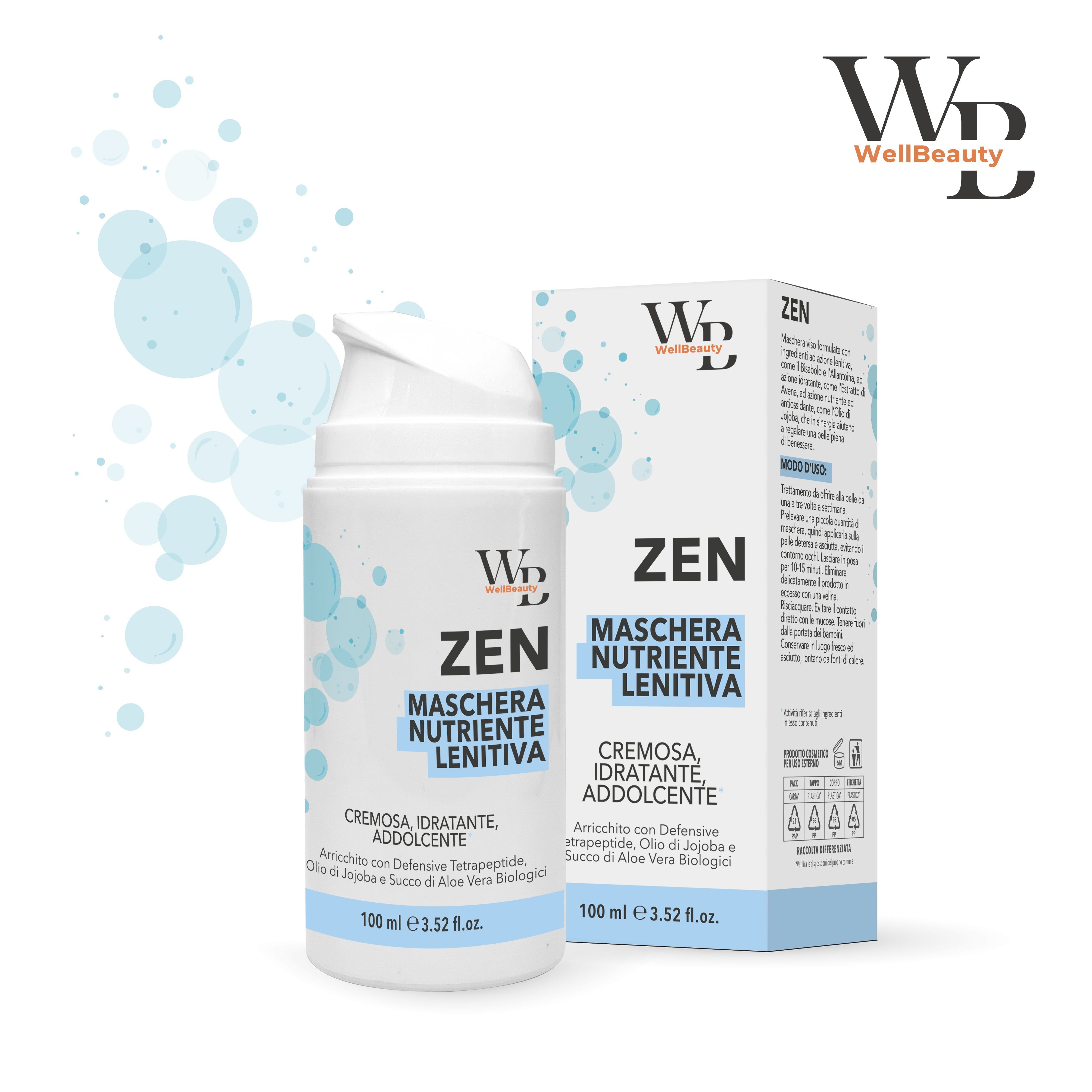 WellBeauty - ZEN - Maschera Viso Nutriente Lenitiva