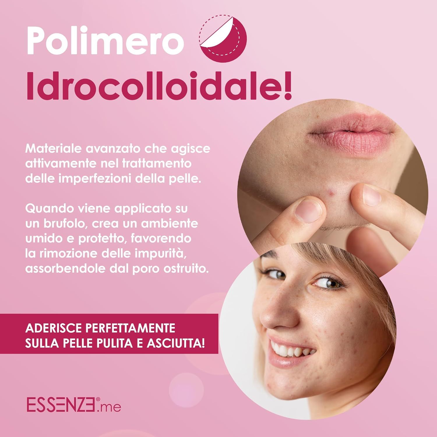 Essenze.me Don’t Pop Patch Brufoli Idrocolloidali Invisibili per Imperfezioni - 40 Cerotti