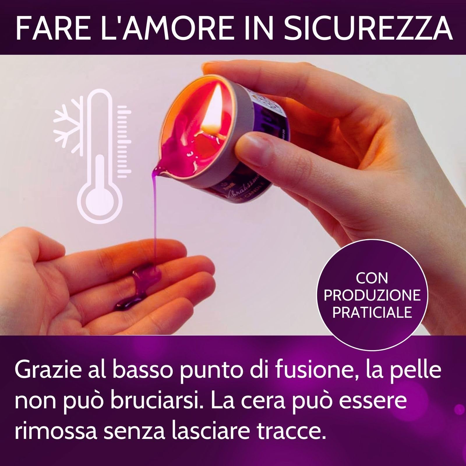 Vibratissimo Set Candele S/M mit Gleitgel