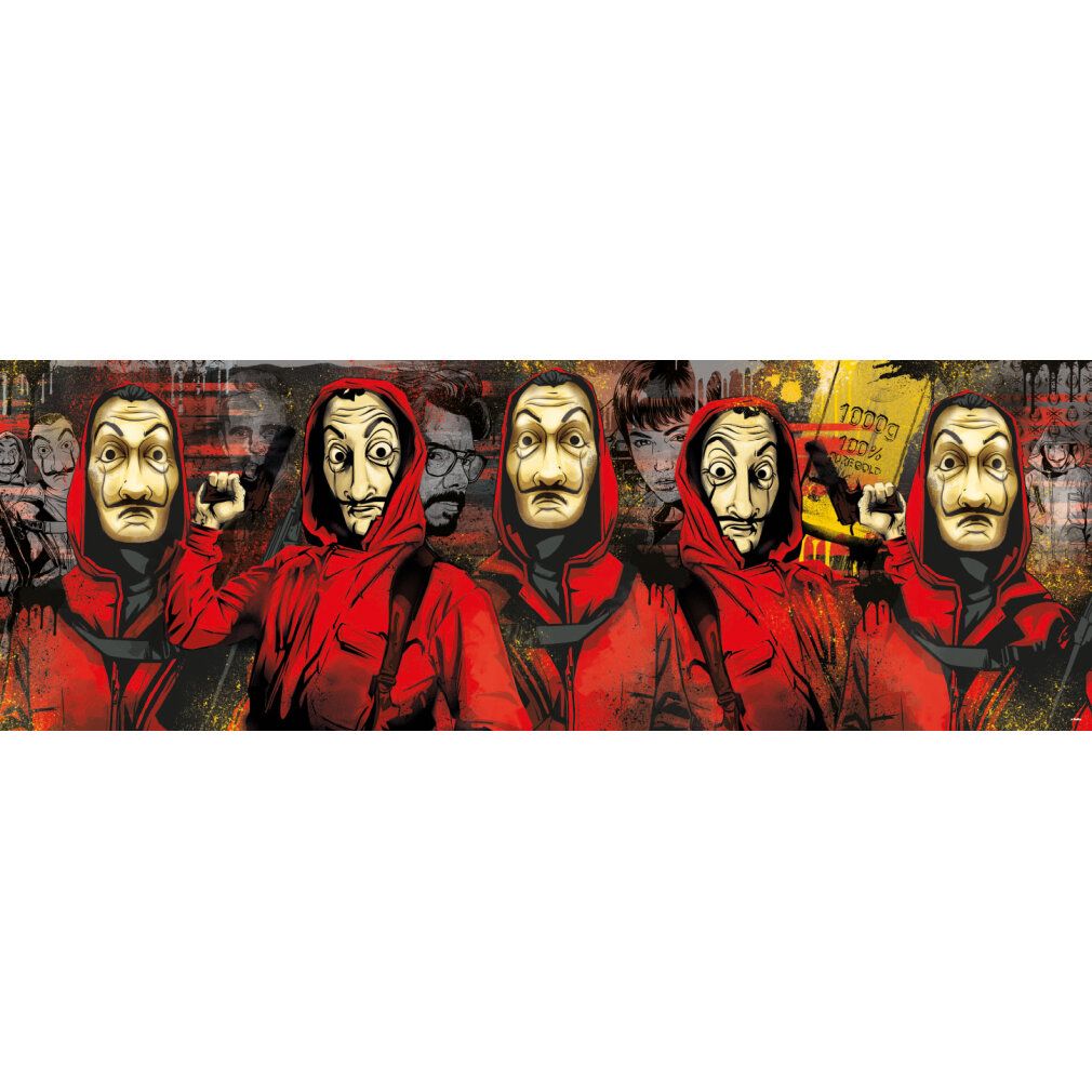 Clementoni 39545 - Netflix - La Casa di Papel - Puzzle da 1000 pezzi - Puzzle panoramico