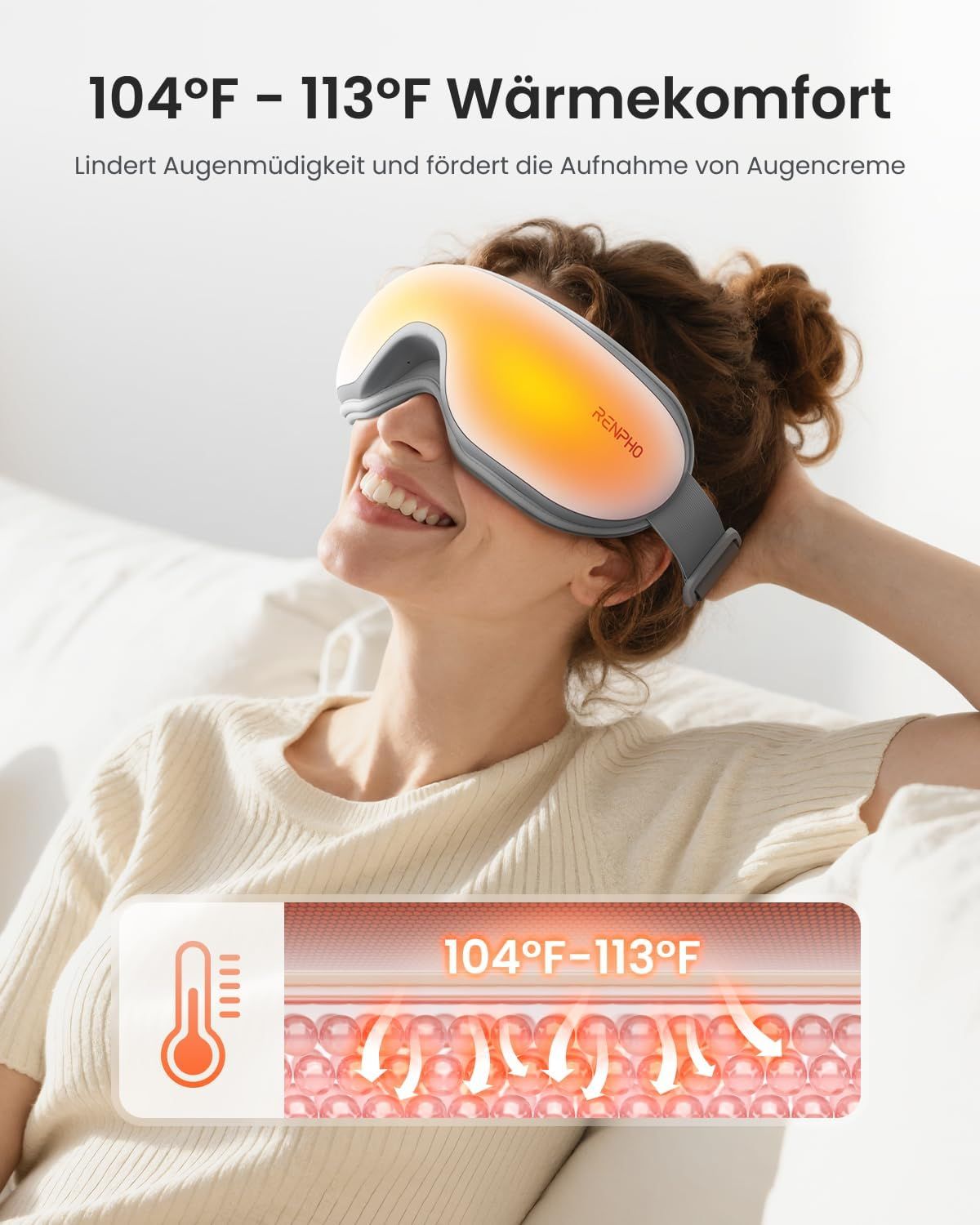 RENPHO Massaggiatore per occhi con funzione calore