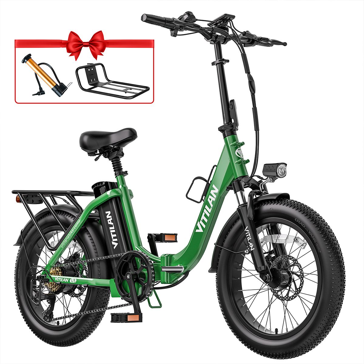 Bicicletta elettrica VITILAN U3 per adulti, batteria 48V 13Ah, 7 velocità