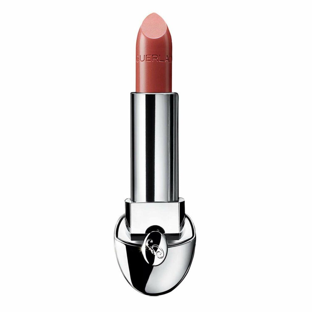 Rossetto beige in un astuccio argentato. Il rossetto è aperto.