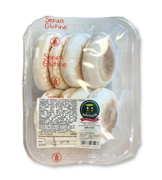 Tigelle 8 pezzi Senza glutine e senza lattosio - Belli freschi