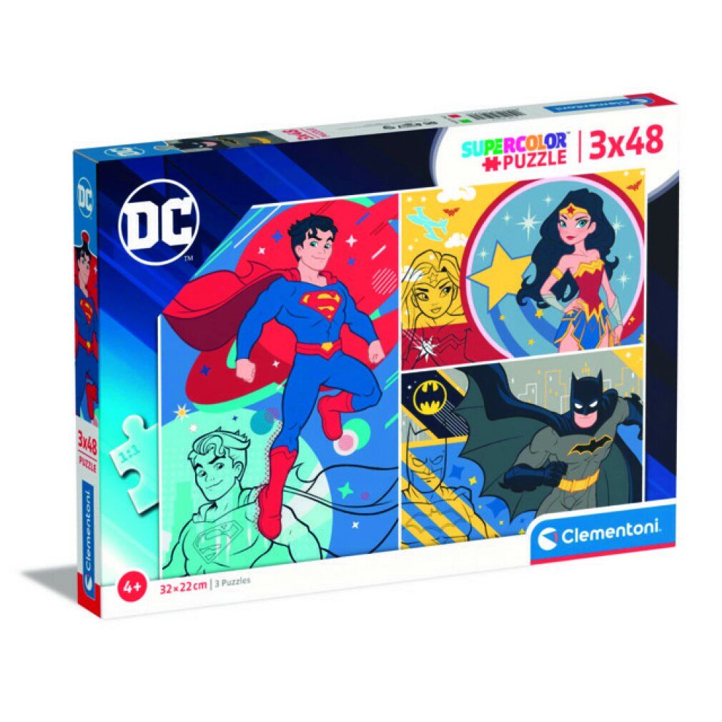 clementoni Puzzle dc Comics 3x48 pezzi