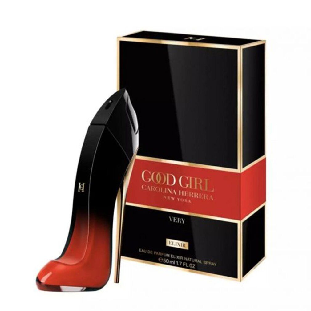 Flacone a forma di scarpa e confezione. Scarpa nera con suola rossa. Confezione con fascia rossa e nome del prodotto.