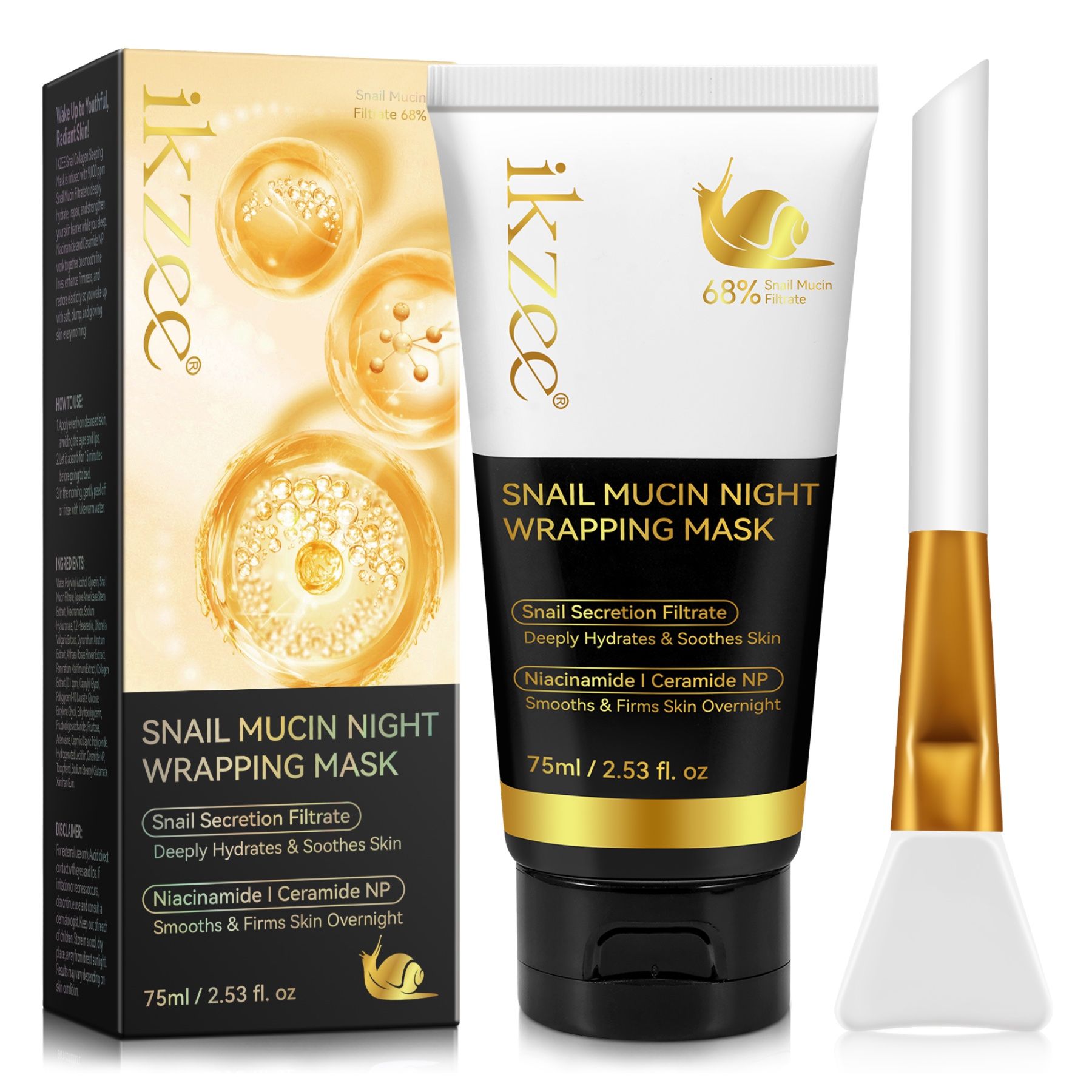 P-beauty Night Mask Maschera Viso Notte con Bava di Lumaca e Collagene