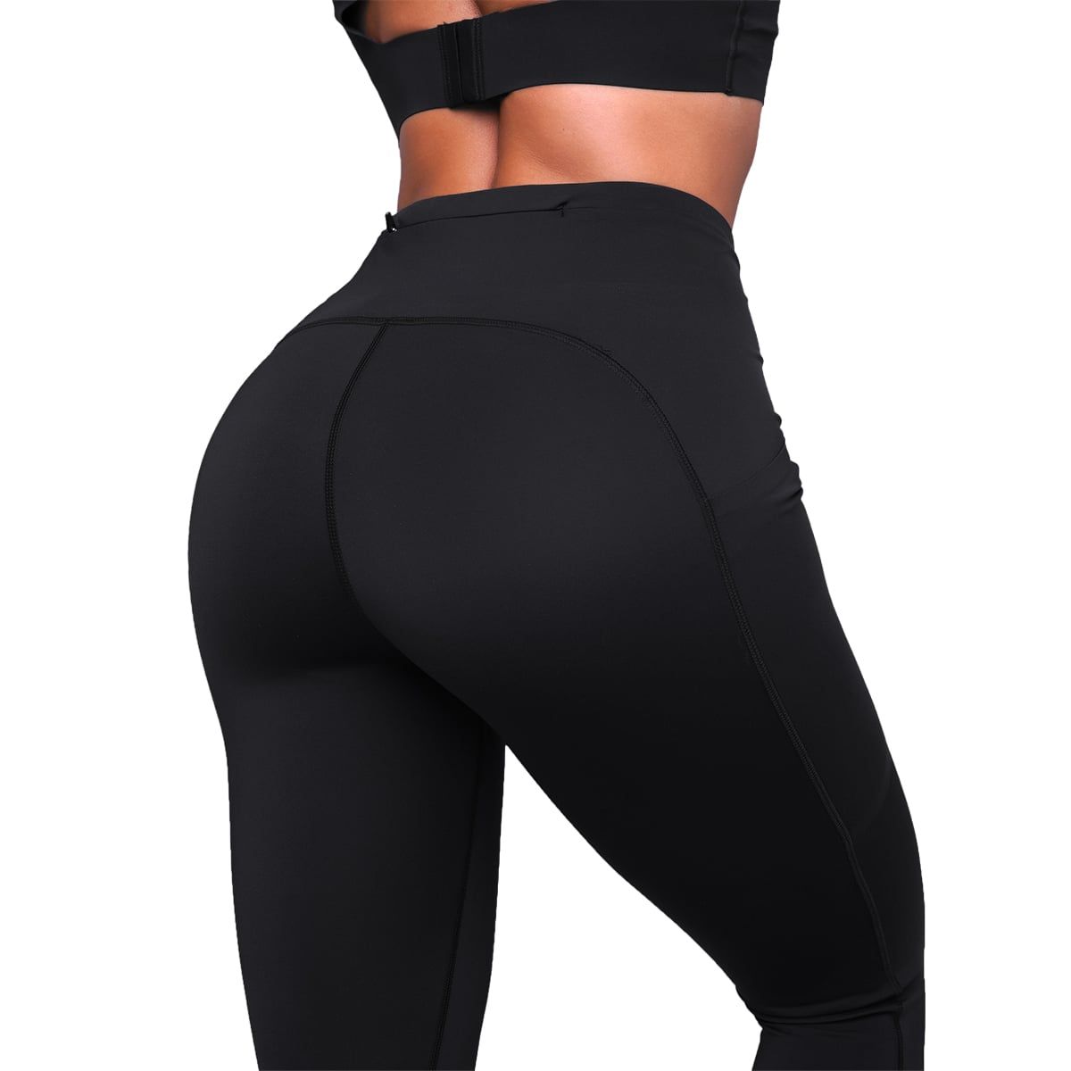 GymBeam Leggings donna Pulse Running in nylon ed elastan nero