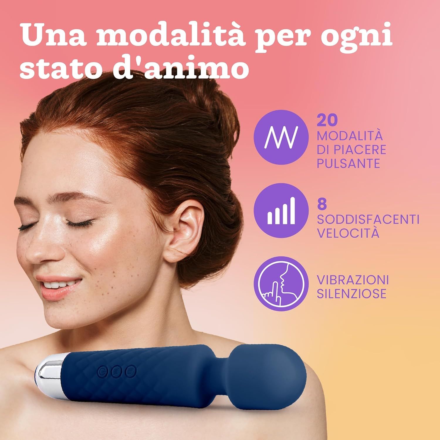 Oliver James Vibratore per donne – Silenzioso e potente, colore zaffiro notte