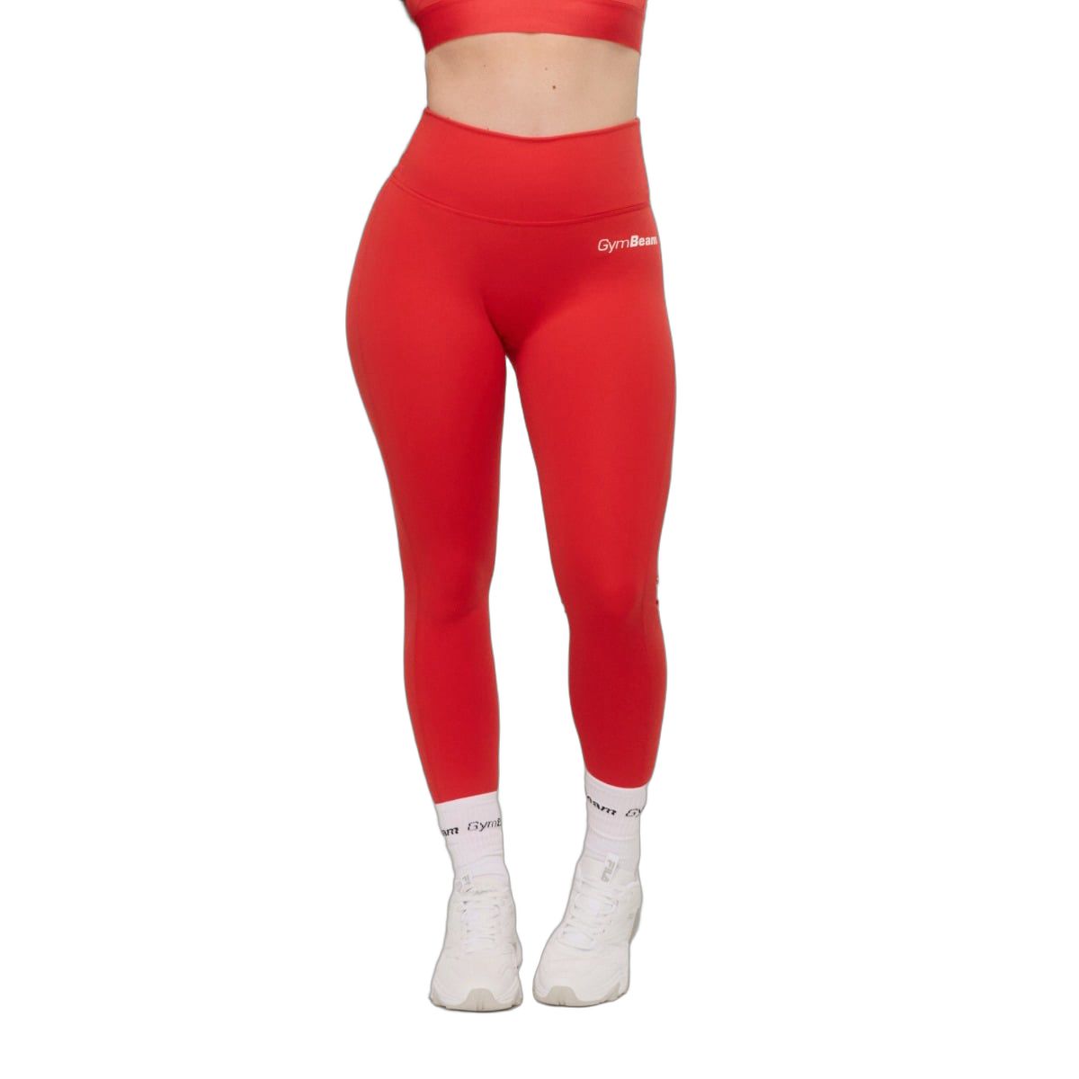 GymBeam Leggings donna a vita alta in nylon ed elastan Limitless Hot Red