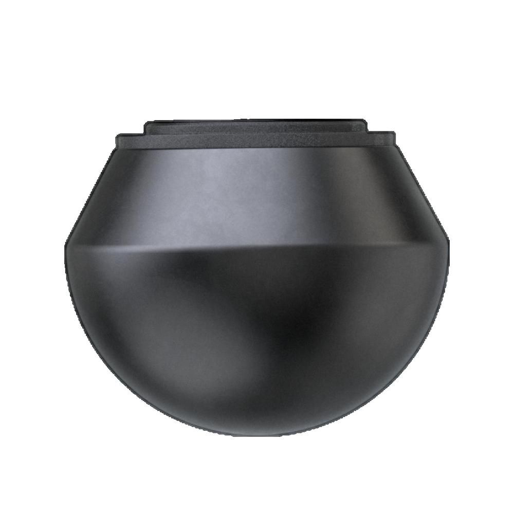 Sfera da massaggio nera. Forma conica con parte superiore piatta. In materiale nero.