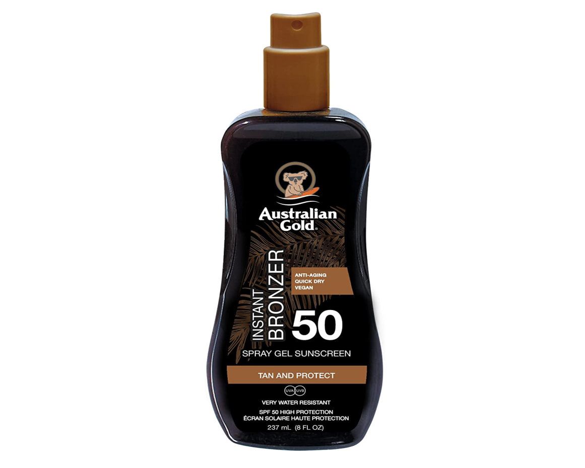 Australian Gold SPF 50 Gel Spray + Bronzer