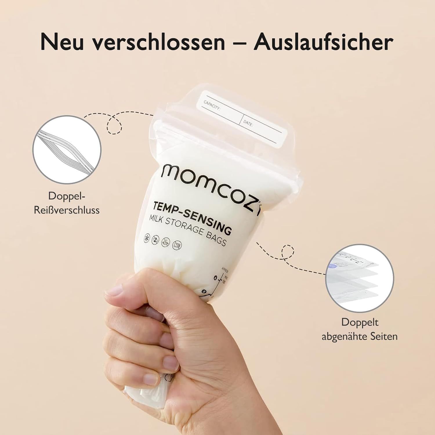 Sacchetti per la conservazione del latte materno Momcozy