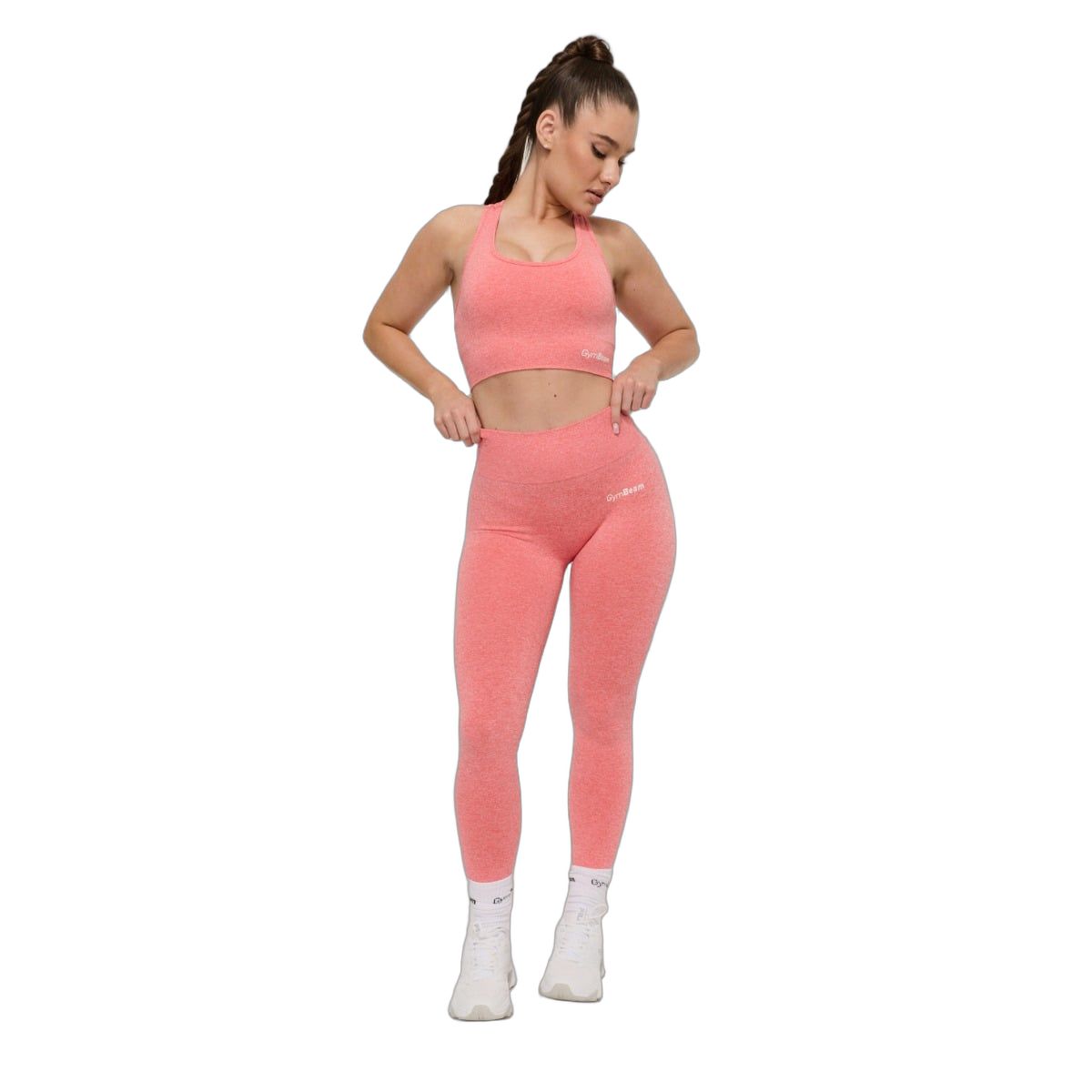 GymBeam Leggings donna FLO a vita alta senza cuciture Coral
