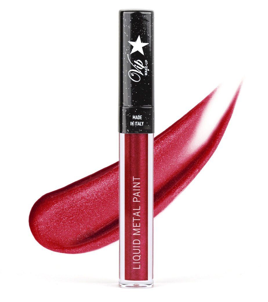 Lippenstift Liquid Metal Paint rosso con logo a stella e scritta "Made in Italy".