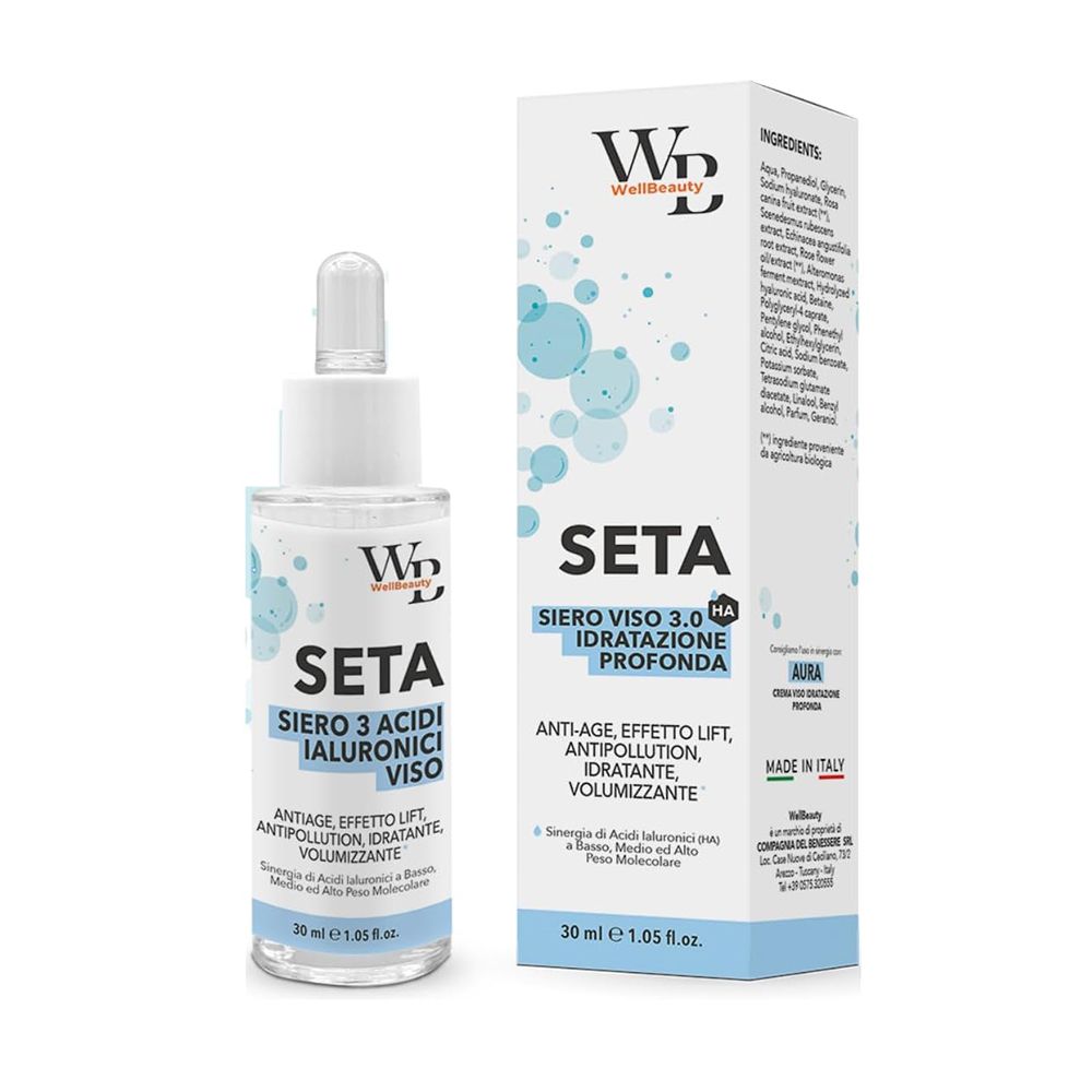WellBeauty - SETA -  Siero Viso ai 3 Acidi Ialuronici