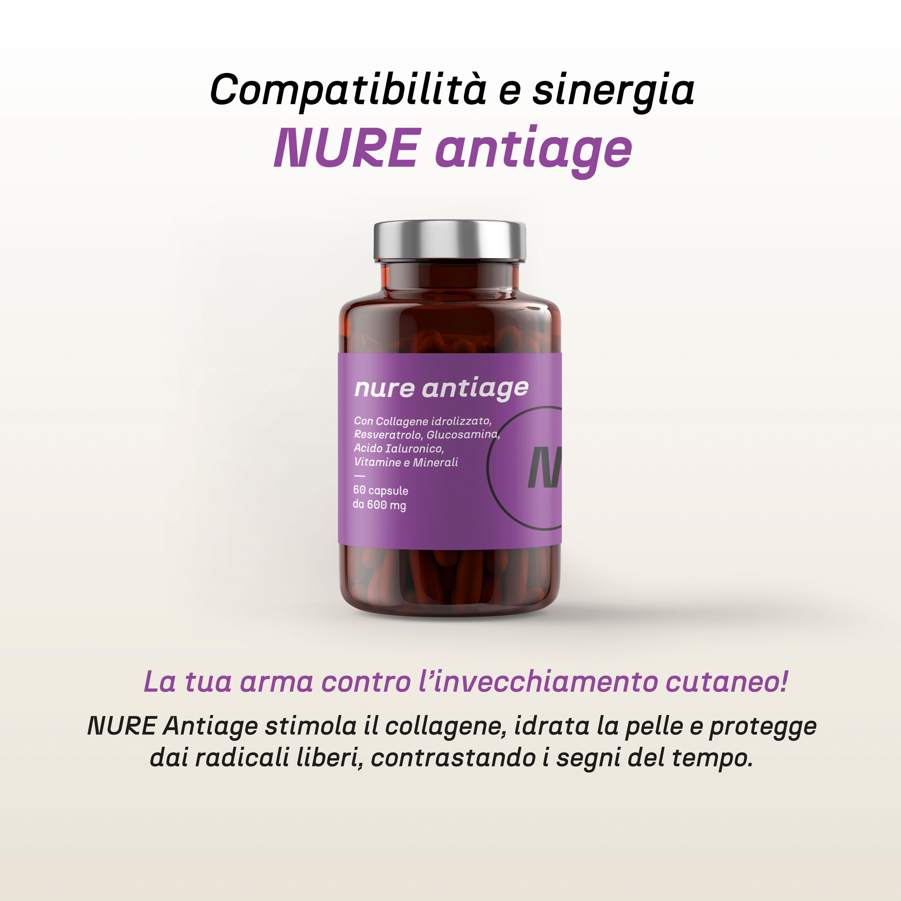 NURE Antioxidant 30 cps da 500 mg - Protezione Antiossidante per la Pelle