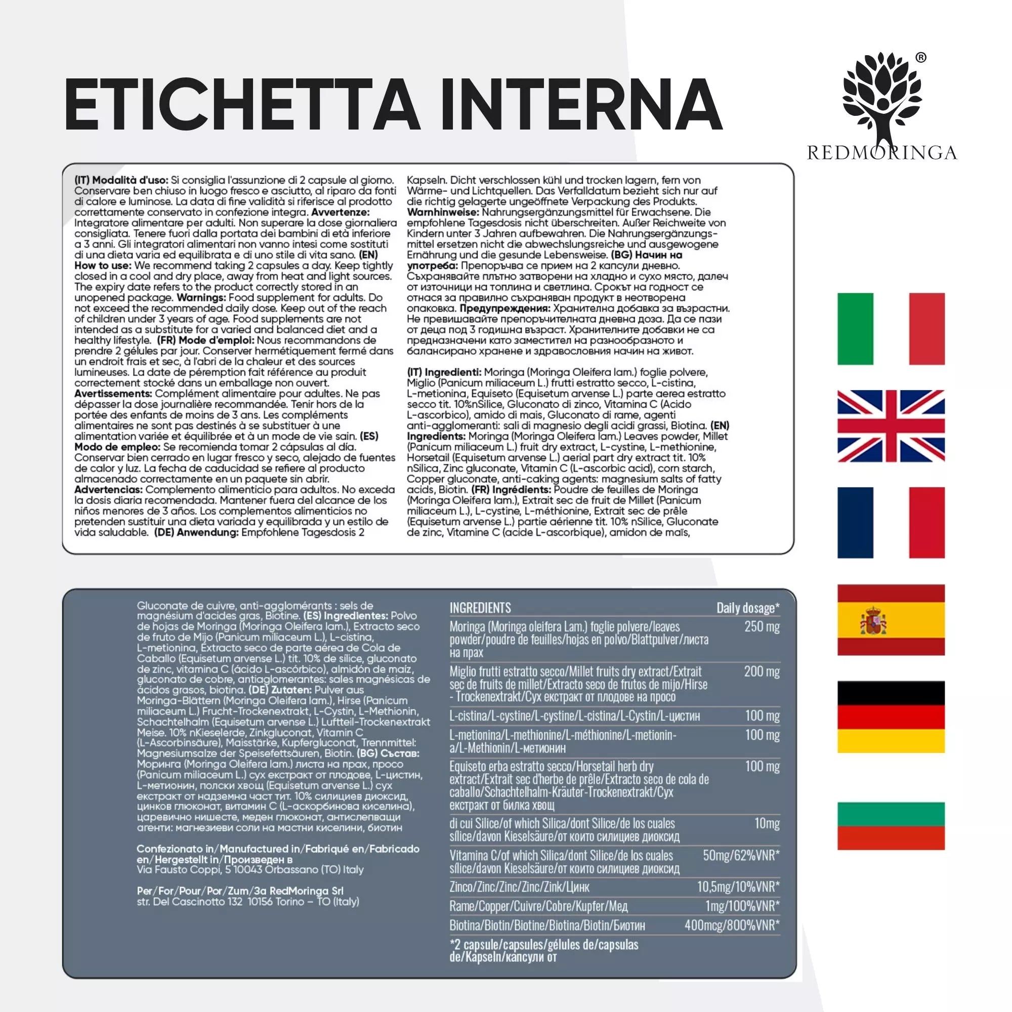 RedMoringa CAPELLI 60 Capsule