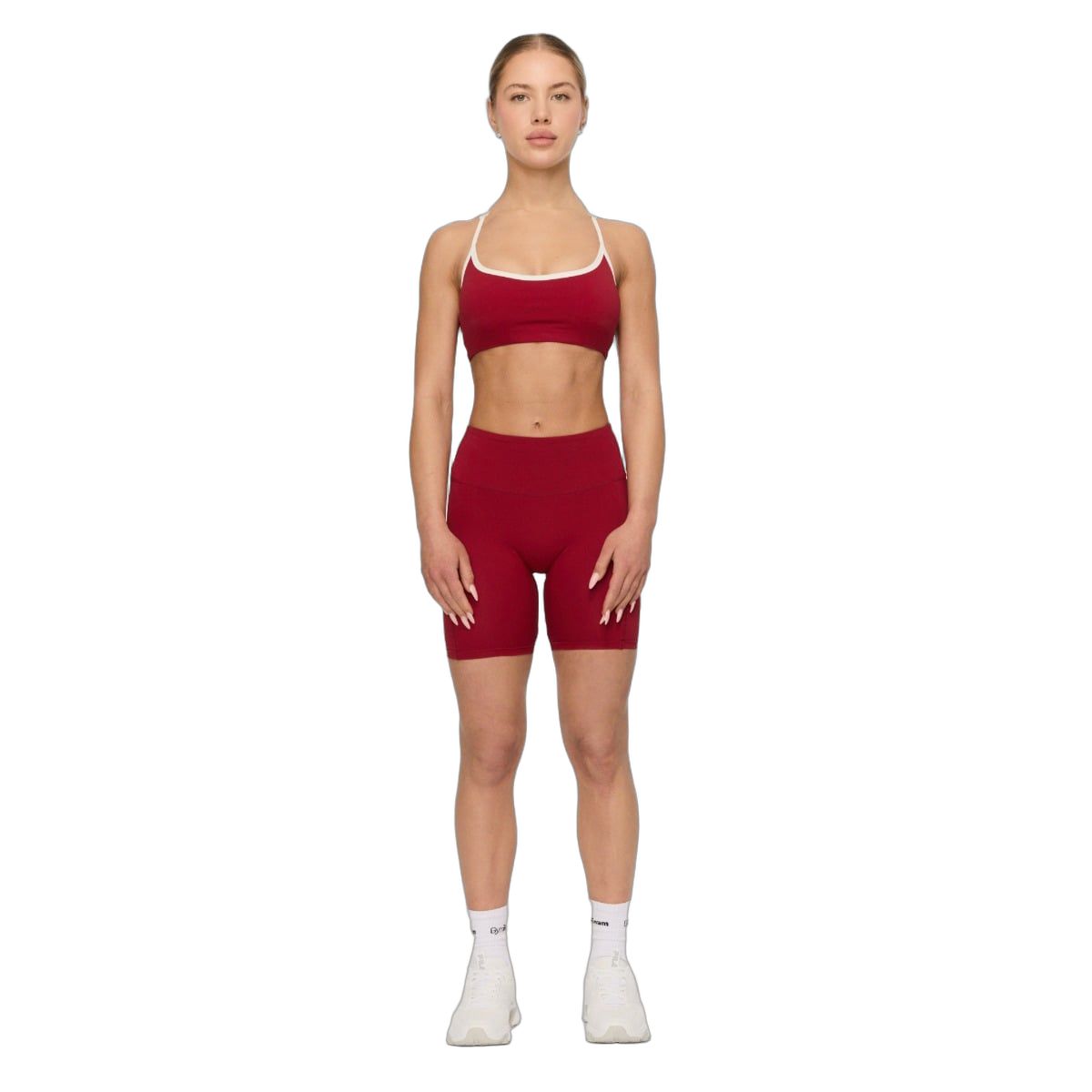GymBeam Reggiseno sportivo donna Varsity con imbottiture rimovibili rosso