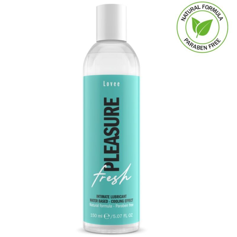 Lovee Fresh Pleasure Lubrificante intimo, 150 ml. A base d'acqua, rinfrescante. Formula naturale, senza parabeni.