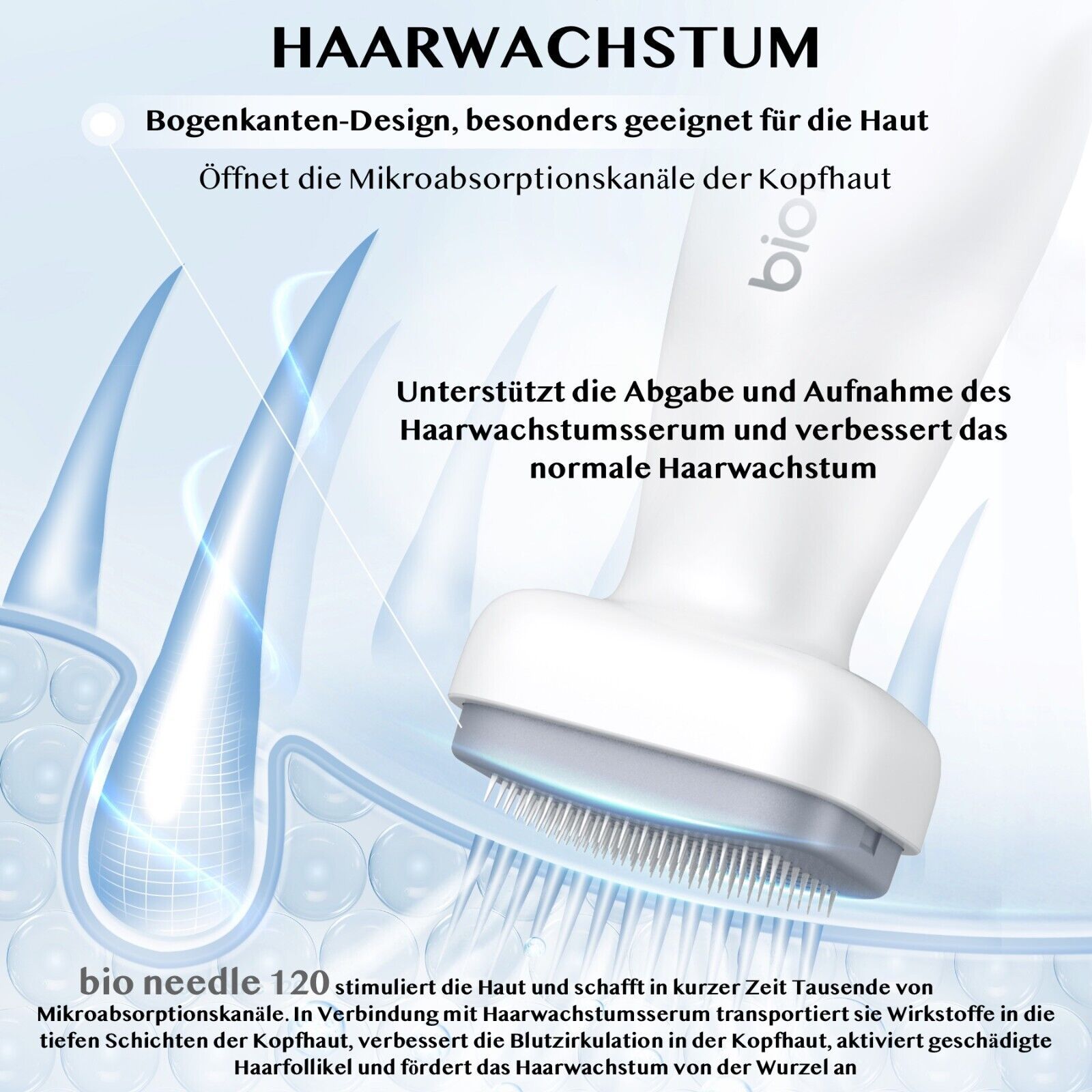 Derma Stamp Dermapen Mesoroller 120 aghi in acciaio inossidabile