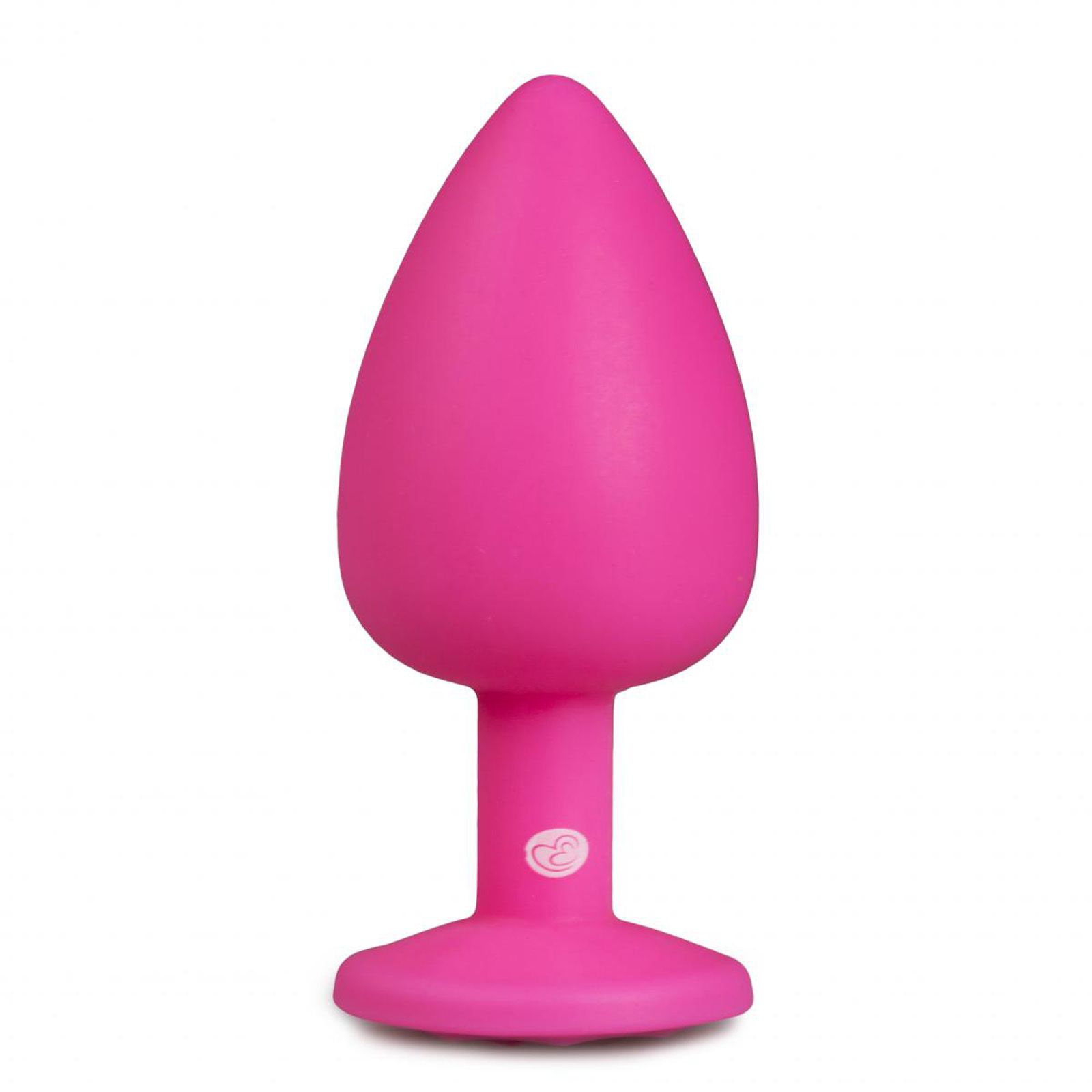 Easytoys - plug anale in silicone rosa con pietra decorativa - piccolo