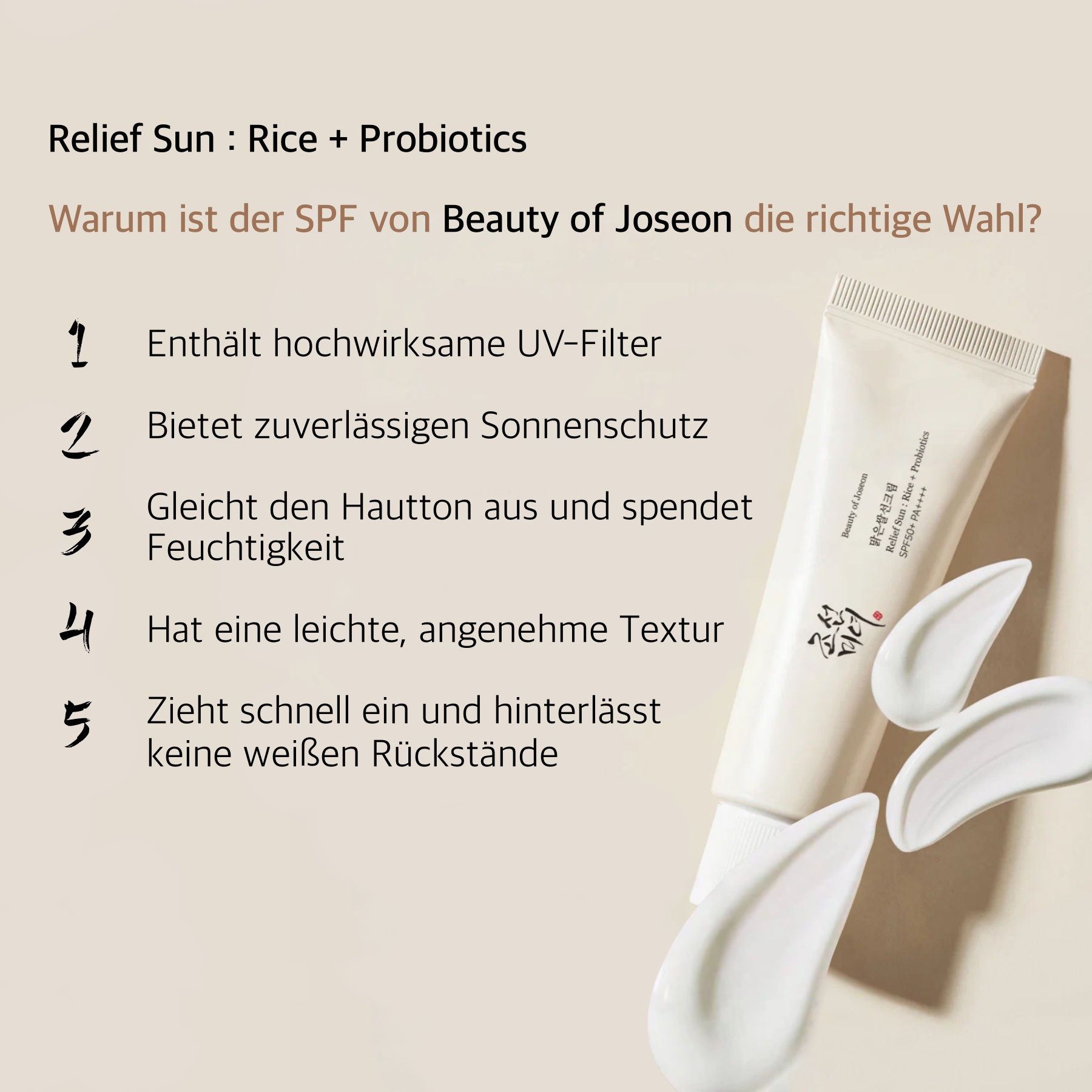 Beauty of Joseon  Crema solare Sun Care Relief Sun SPF50+