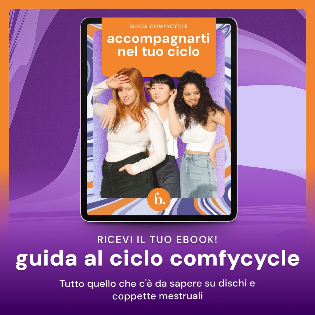 Bodyotics Comfyflow: coppetta mestruale (S), rossa, con indicazione di taglia.