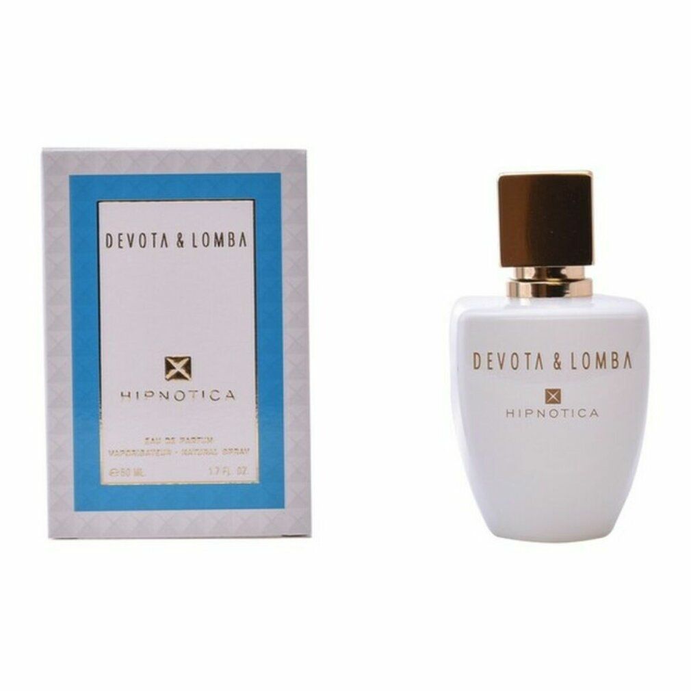 Flacone e confezione bianchi. Scritta: Devota & Lomba Hipnotica. Eau de Parfum. Tappo dorato.