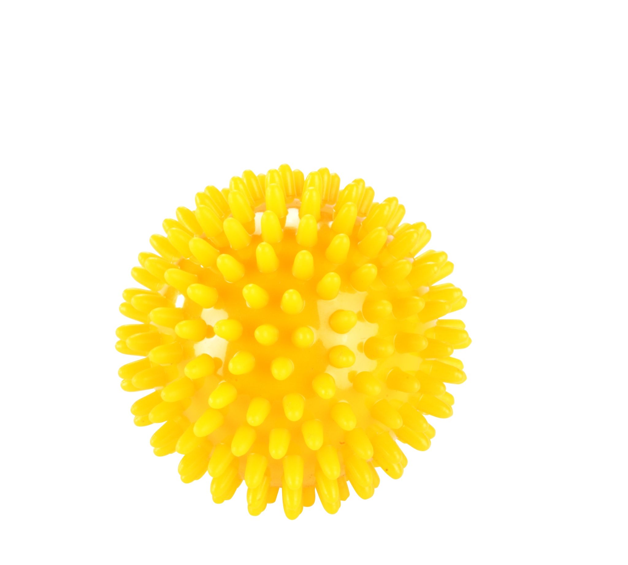 Sfera appuntita gialla. Forma rotonda con piccole punte.