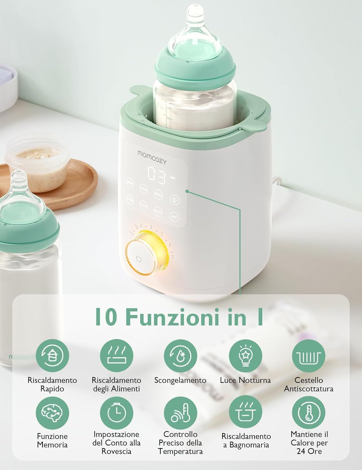 Scaldabiberon Nutri per bambini Momcozy