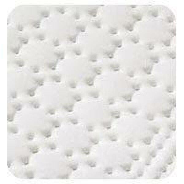 Primo piano del tessuto trapuntato bianco del sottocoperta termico.