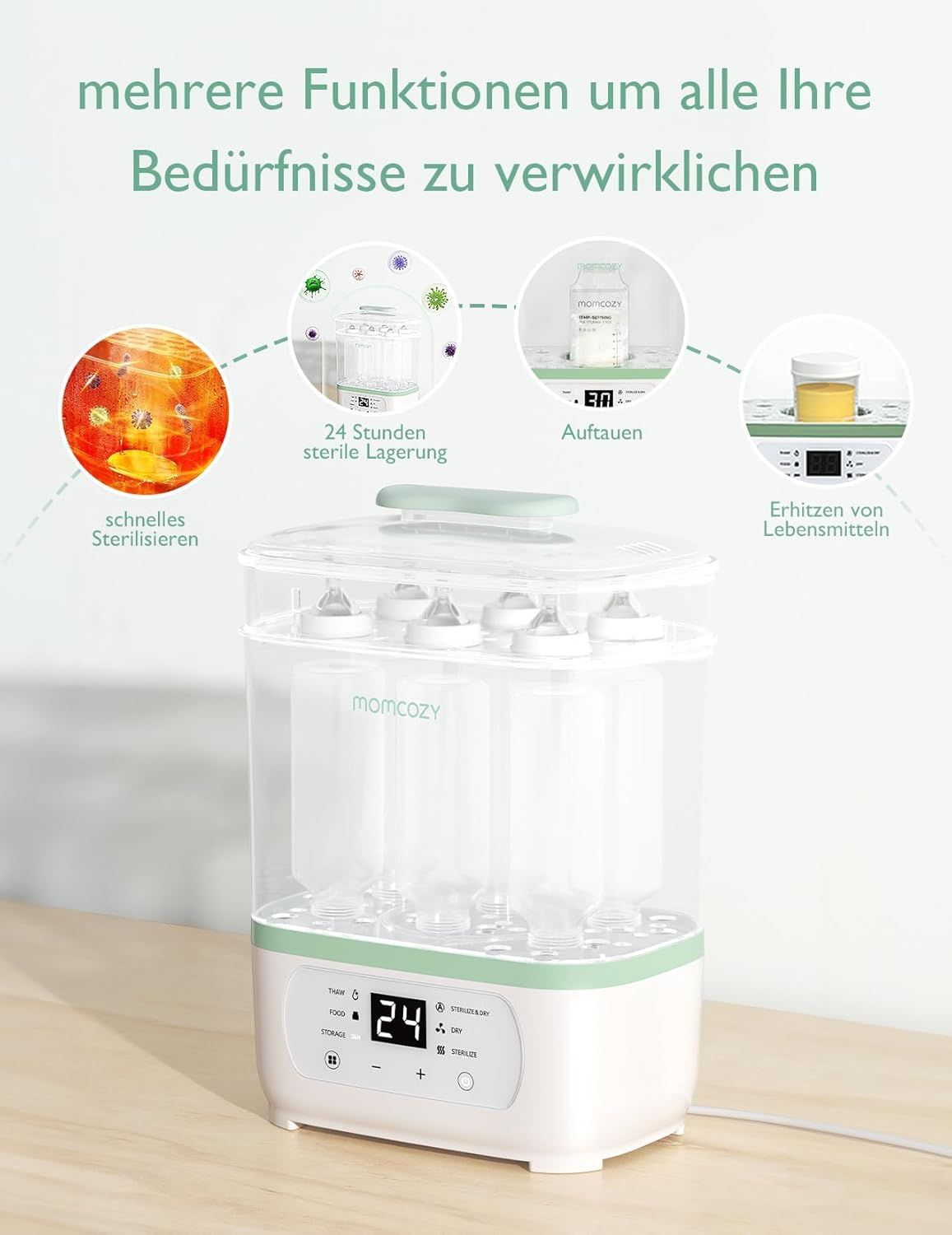Sterilizzatore elettrico a vapore per biberon Momcozy